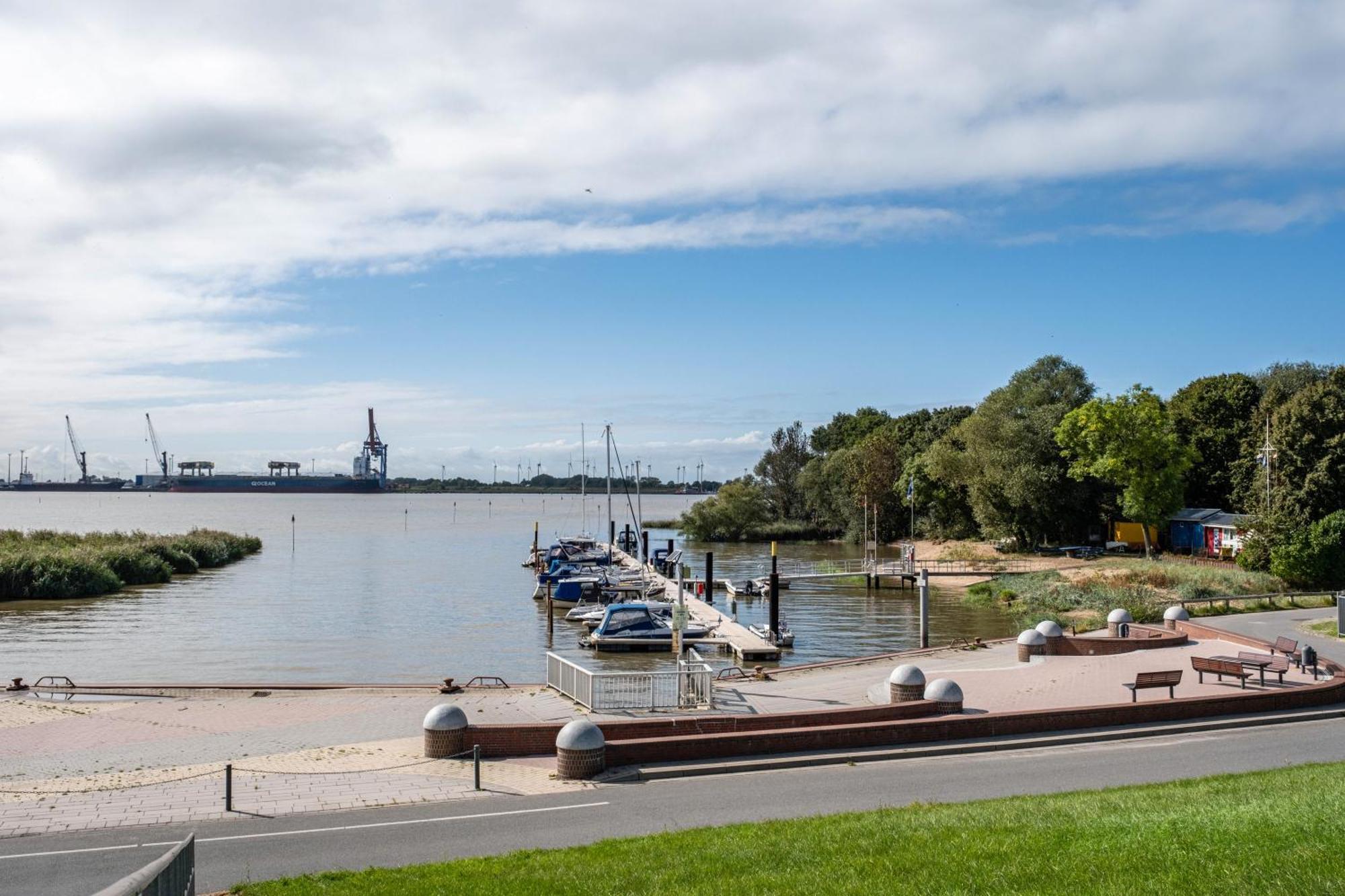 Ferienwohnung Flut Am Weserstrand Sandstedt المظهر الخارجي الصورة